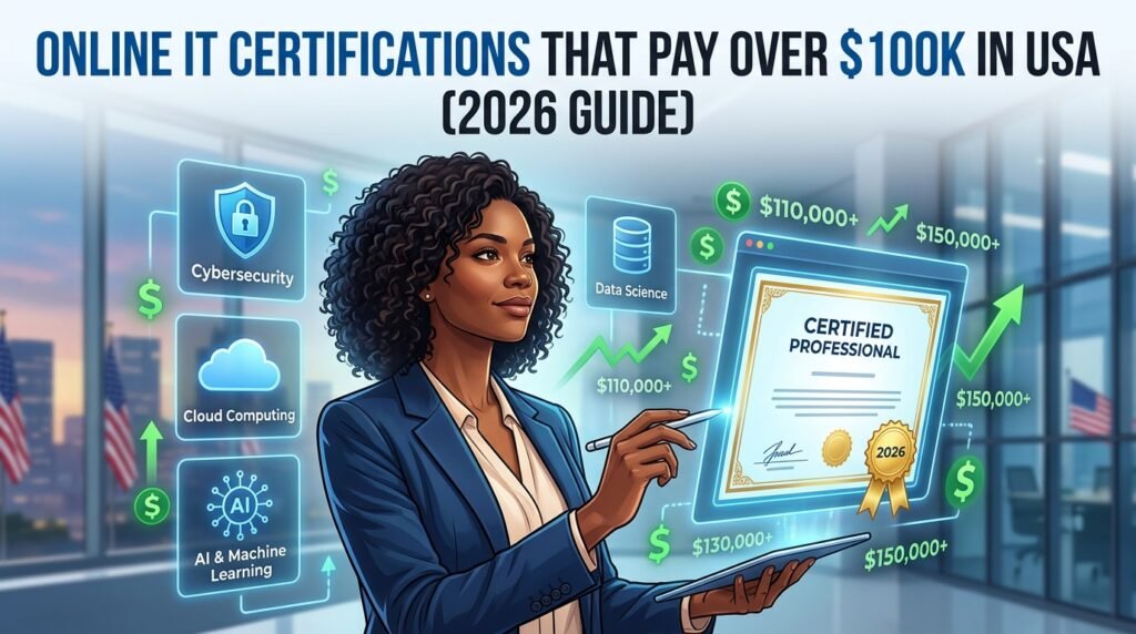 Online IT Certifications That Pay Over $100K in USA (2026 Guide)