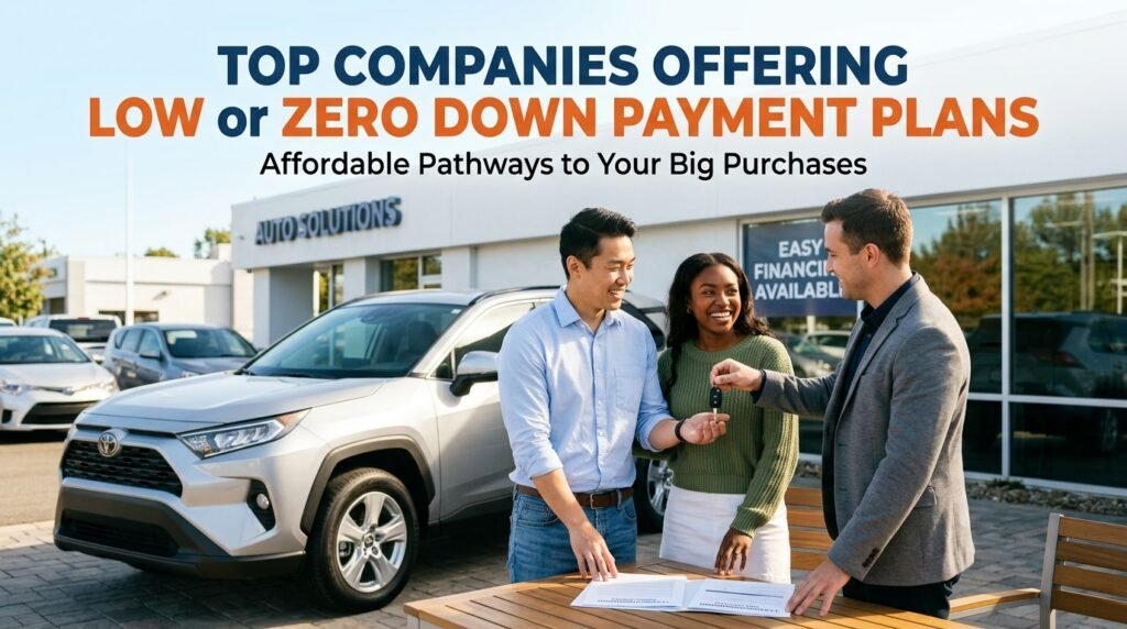 Top Companies Offering Low or Zero Down Payment Plans