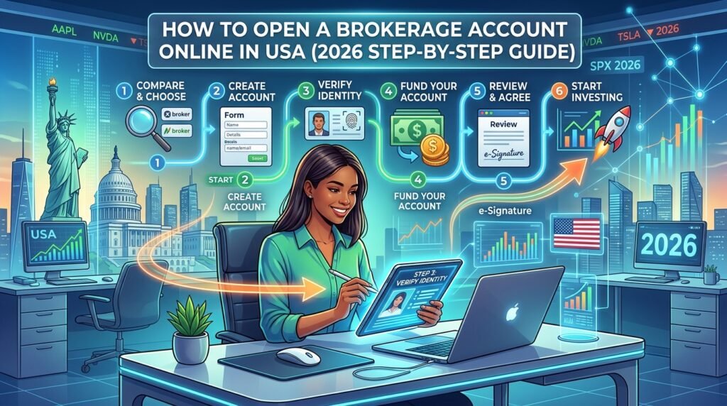 How to Open a Brokerage Account Online in USA (2026 Step-by-Step Guide)