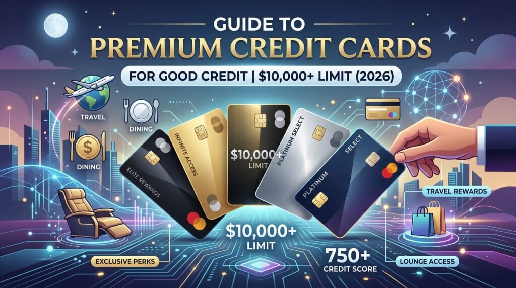 Premium Credit Cards with $10,000+ Limit for Good Credit (2026 Guide)